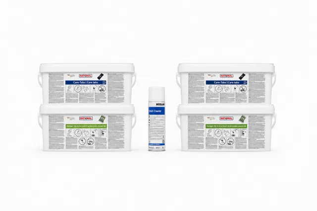Pakiet Tabletek Myjących i Pielęgnacyjnych Rational Active Green/Care Tab + GRATIS Polish Cleaner 500ml