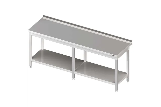 Stół przyścienny z półką 2500x600x850 mm spawany Stalgast 980056250
