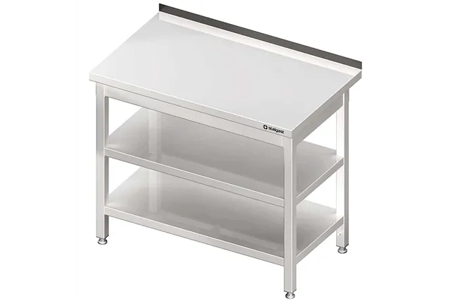 Stół przyścienny z 2-ma półkami 1900x600x850 mm skręcany Stalgast 980066190