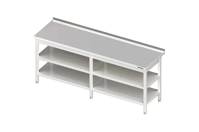 Stół przyścienny z 2-ma półkami 2000x600x850 mm spawany Stalgast 980076200