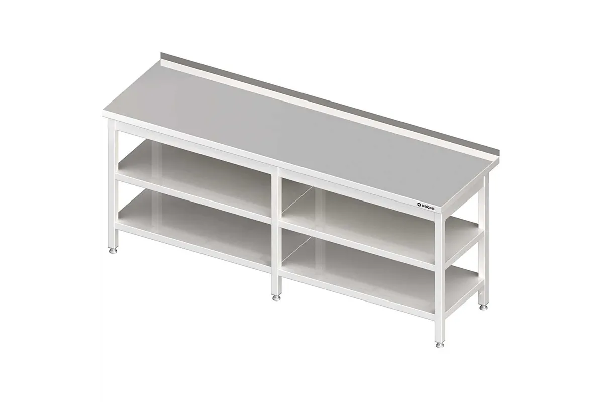 Stół przyścienny z 2-ma półkami 2000x700x850 mm spawany Stalgast 980077200