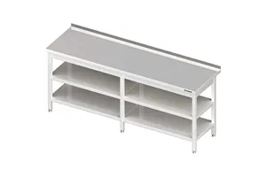 Stół przyścienny z 2-ma półkami 2800x700x850 mm spawany Stalgast 980077280