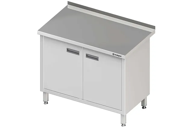 Stół przyścienny z drzwiami skrzydłowymi 1000x600x850 mm Stalgast 980156100
