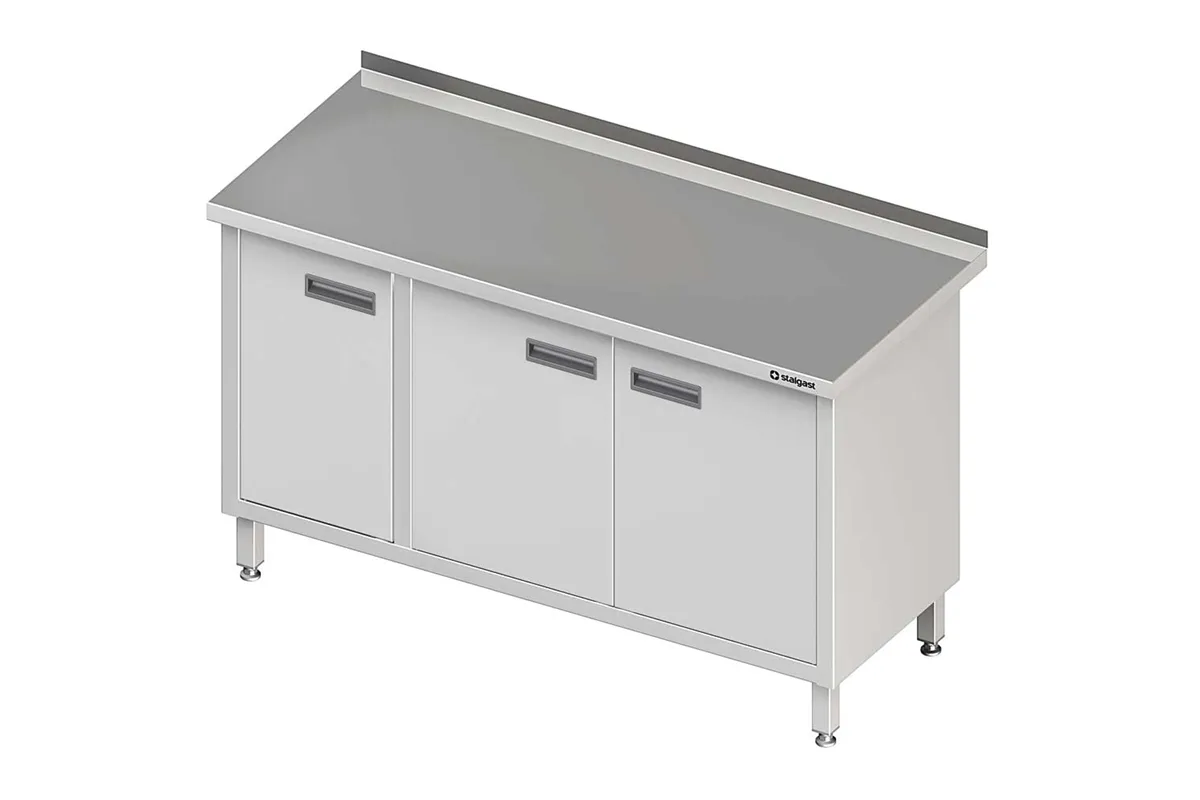 Stół przyścienny z drzwiami skrzydłowymi 1500x600x850 mm Stalgast 980166150
