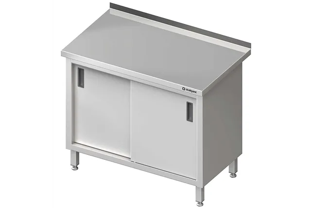 Stół przyścienny z drzwiami suwanymi 1300x600x850 mm Stalgast 980186130