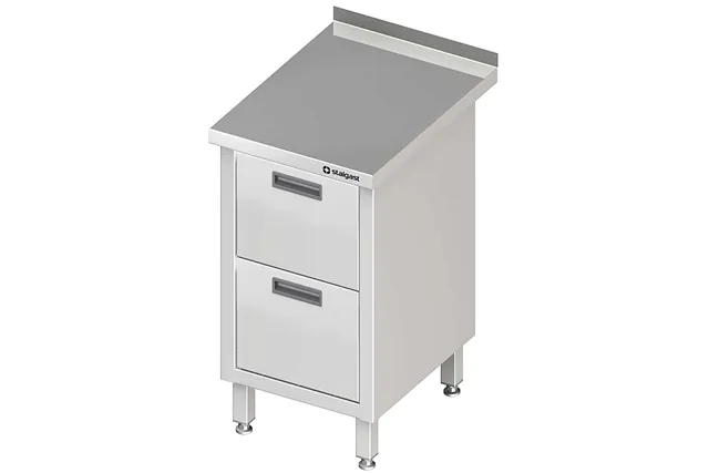 Stół przyścienny z blokiem dwóch szuflad 450x600x850 mm Stalgast 980206455