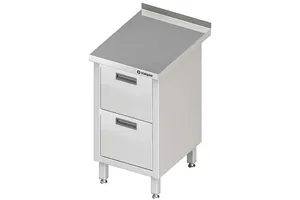 Stół przyścienny z blokiem dwóch szuflad 450x700x850 mm Stalgast 980207455