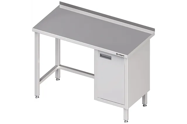 Stół przyścienny z szafką (P),bez półki 1200x600x850 mm Stalgast 980496120
