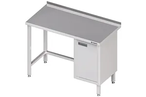 Stół przyścienny z szafką (P),bez półki 1600x700x850 mm Stalgast 980497160