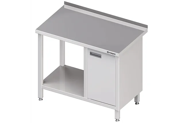 Stół przyścienny z szafką (P),i półką 900x700x850 mm Stalgast 980517090