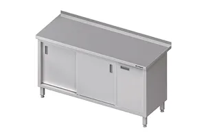 Stół przyścienny z szafką (P),drzwi suwane 1800x700x850 mm Stalgast 980577180
