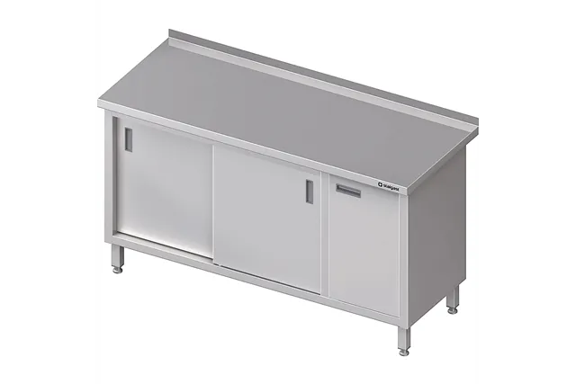 Stół przyścienny z szafką (P),drzwi suwane 1800x700x850 mm Stalgast 980577180