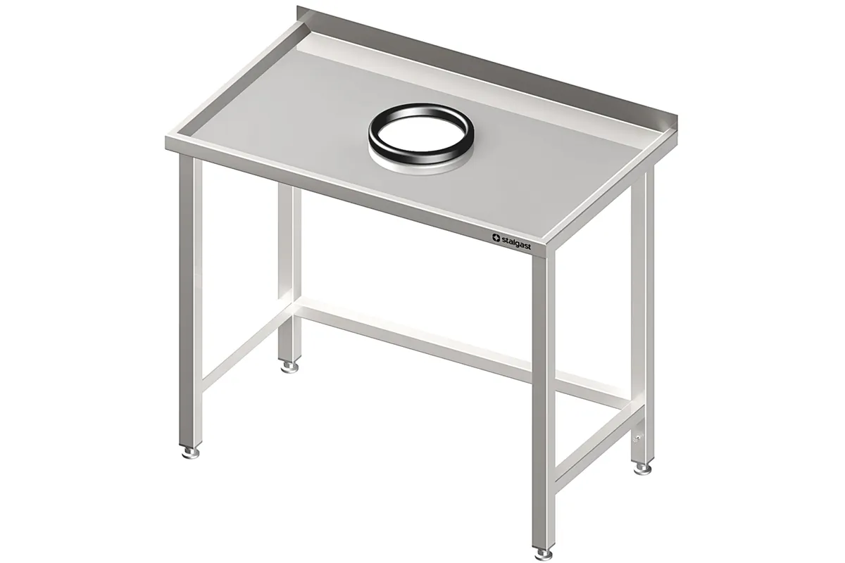 Stół przyścienny bez półki 1800x700x850 mm, z otworem na odpadki Stalgast 980927180