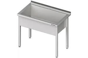 Stół z basenem 1-komorowym spawany 600x600x850 mm h300 mm Stalgast 981336060