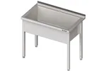 Stół z basenem 1-komorowym spawany 700x600x850 mm h300 mm Stalgast 981336070