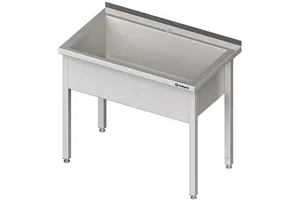 Stół z basenem 1-komorowym spawany 800x700x850 mm h300 mm Stalgast 981337080