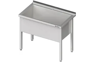Stół z basenem 1-komorowym spawany 600x600x850 mm h400 mm Stalgast 981346060