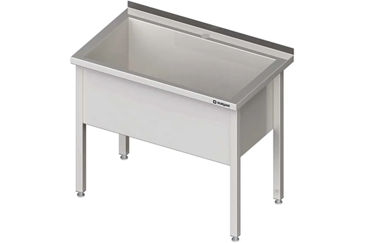 Stół z basenem 1-komorowym spawany 700x600x850 mm h400 mm Stalgast 981346070