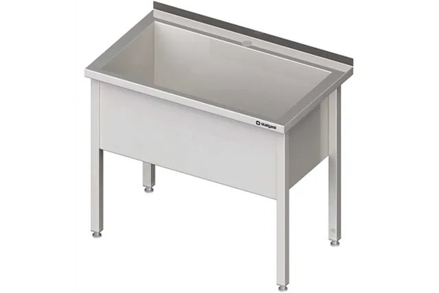Stół z basenem 1-komorowym spawany 700x600x850 mm h400 mm Stalgast 981346070