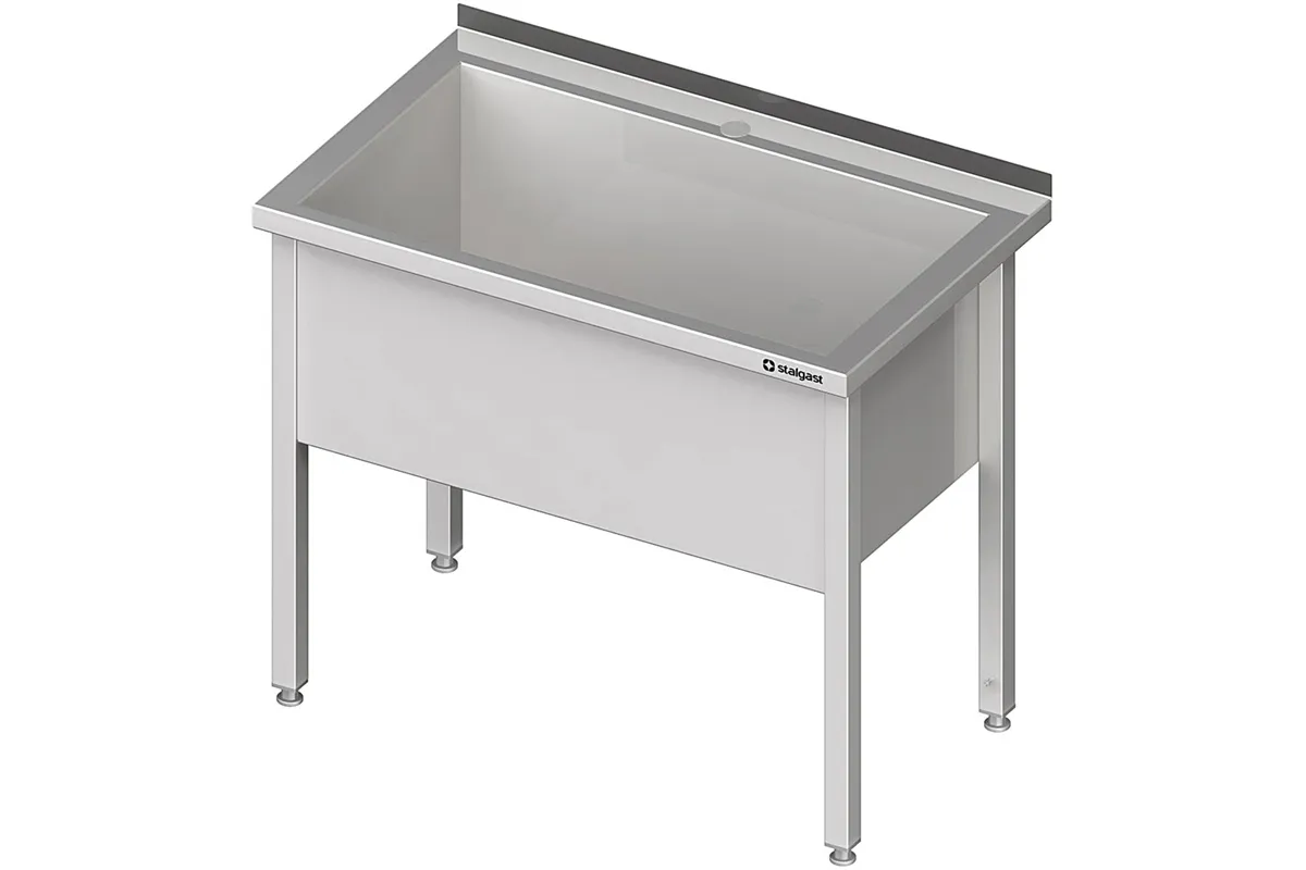 Stół z basenem 1-komorowym spawany 600x700x850 mm h400 mm Stalgast 981347060