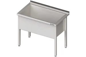 Stół z basenem 1-komorowym spawany 700x700x850 mm h400 mm Stalgast 981347070