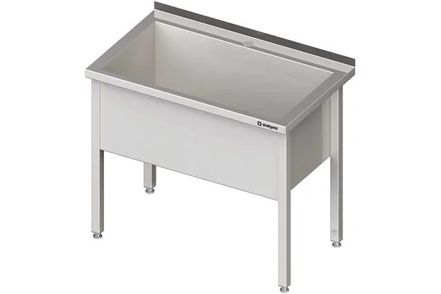 Stół z basenem 1-komorowym spawany 1200x700x850 mm h400 mm Stalgast 981347120