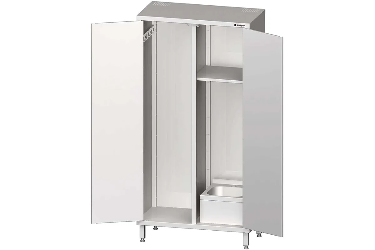 Szafa porządkowa ze zlewem 1000x500x2000 mm Stalgast 981475100