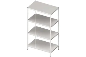 Regał magazynowy,półki pełne 1400x400x1800 skręcany Stalgast 981854140