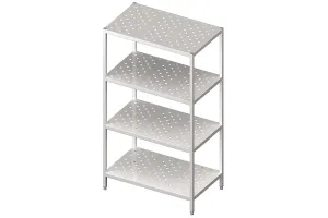 Regał magazynowy,półki perforowane 1000x400x1800 skręcany Stalgast 981864100