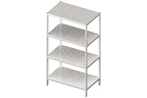Regał magazynowy,półki perforowane 600x600x1800 skręcany Stalgast 981866060