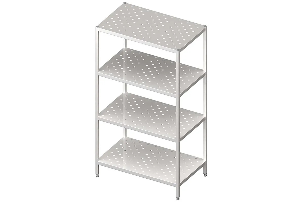 Regał magazynowy,półki perforowane 800x600x1800 skręcany Stalgast 981866080