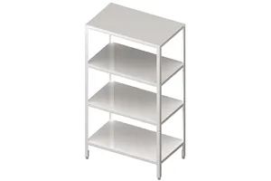 Regał magazynowy,półki pełne 900x400x1800 skręcany Stalgast 981884090
