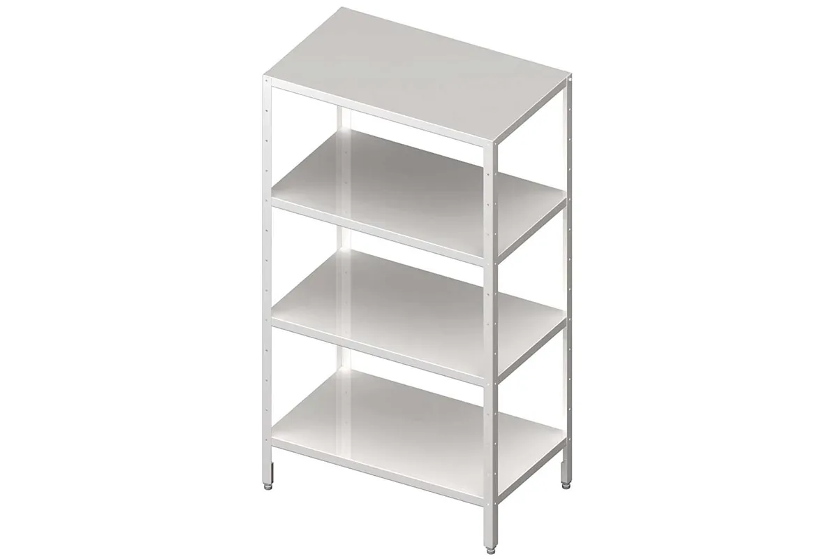 Regał magazynowy,półki pełne 900x400x1800 skręcany Stalgast 981884090