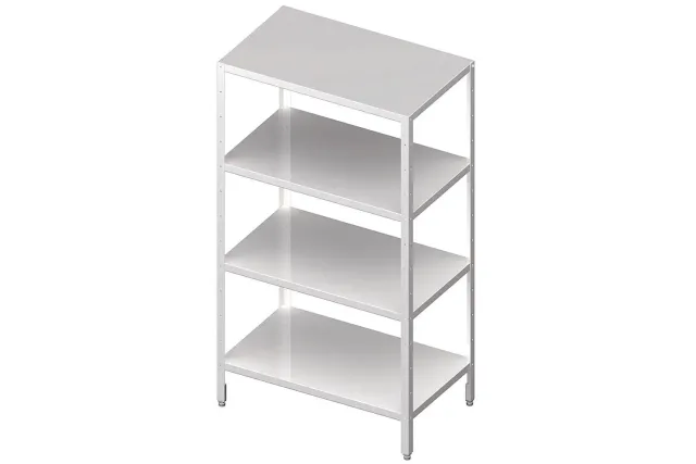 Regał magazynowy,półki pełne 1300x500x1800 skręcany Stalgast 981885130