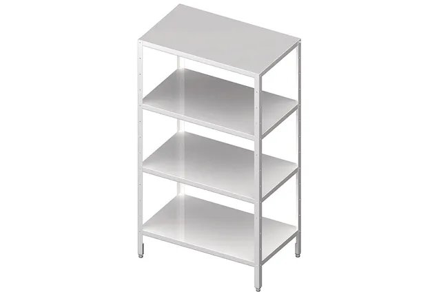 Regał magazynowy,półki pełne 1300x600x1800 skręcany Stalgast 981886130