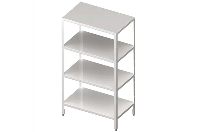Regał magazynowy,półki pełne 600x700x1800 skręcany Stalgast 981887060
