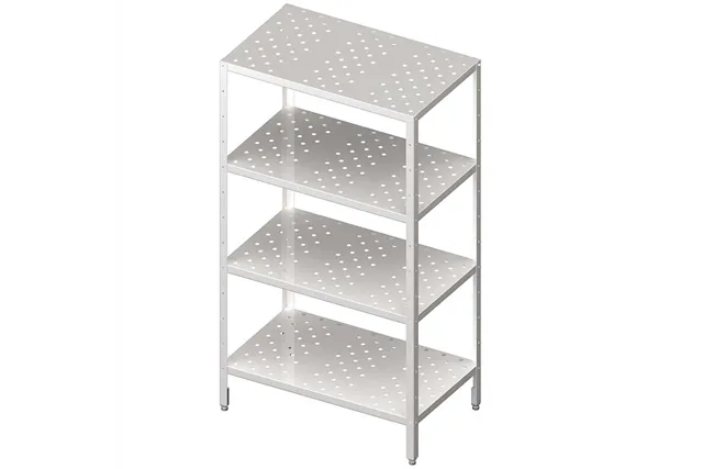 Regał magazynowy,półki perforowane 800x400x1800 skręcany Stalgast 981894080