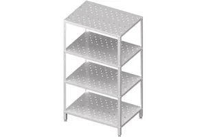 Regał magazynowy,półki perforowane 1200x400x1800 skręcany Stalgast 981894120