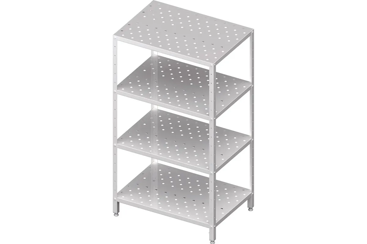 Regał magazynowy,półki perforowane 1200x500x1800 skręcany Stalgast 981895120