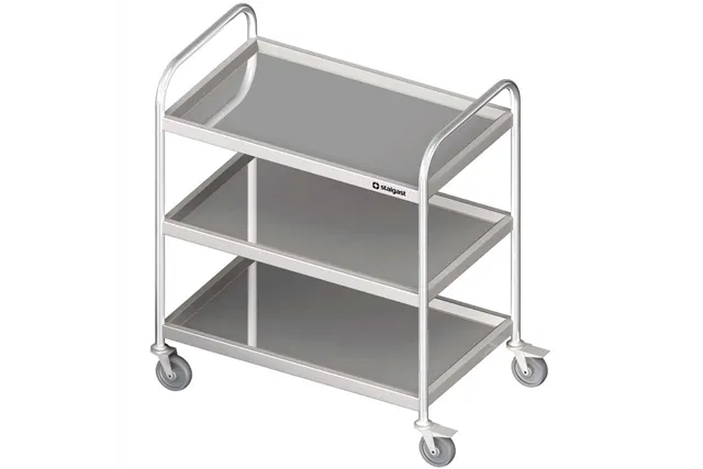 Wózek kelnerski trzypółkowy 800x600x950 mm Stalgast 982036080
