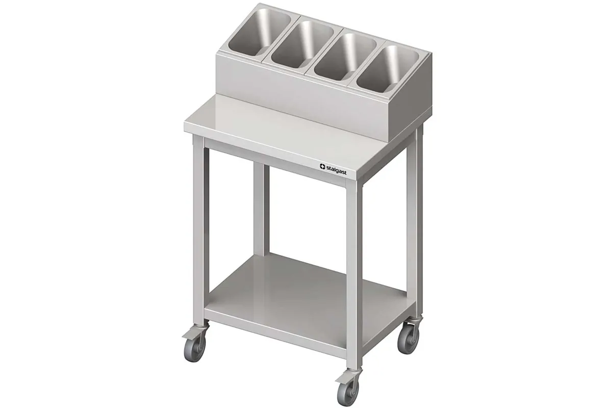 Pomocnik kelnerski 817x500x1100 mm (5 GN) skręcany Stalgast 982055081