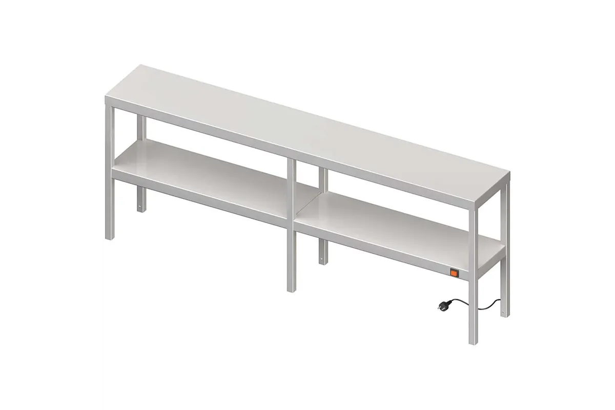 Nadstawka grzewcza na stół podwójna  1500x400x700 mm Stalgast 982234150