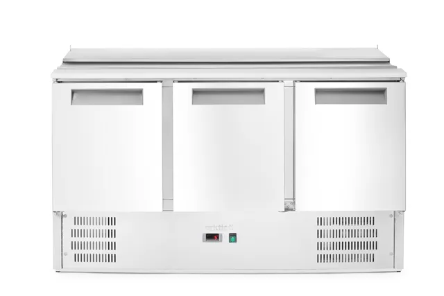 Stół chłodniczy sałatkowy 3-drzwiowy z pokrywą uchylną, Arktic, 219L, 230V/155W, 700x1365x(H)860mm Arktic 236178