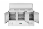 Stół chłodniczy sałatkowy 3-drzwiowy z pokrywą uchylną, Arktic, 219L, 230V/155W, 700x1365x(H)860mm Arktic 236178