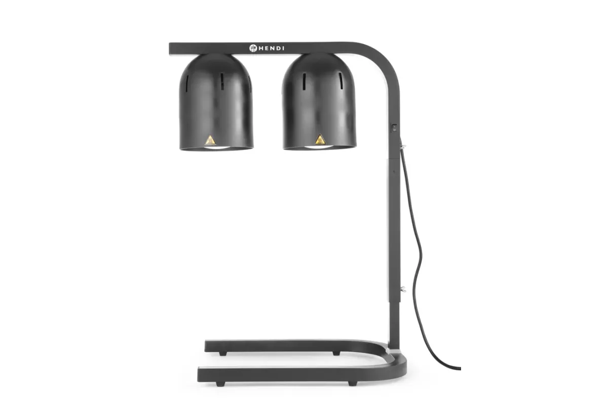 Lampa do podgrzewania potraw, podwójna, HENDI, czarny, 230V/500W, 453x360x(H)790mm HENDI 273913