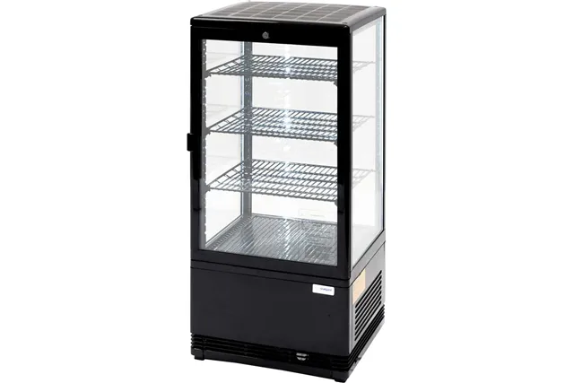 Witryna ekspozycyjna 78 l czarna oświetlenie LED Stalgast 852174