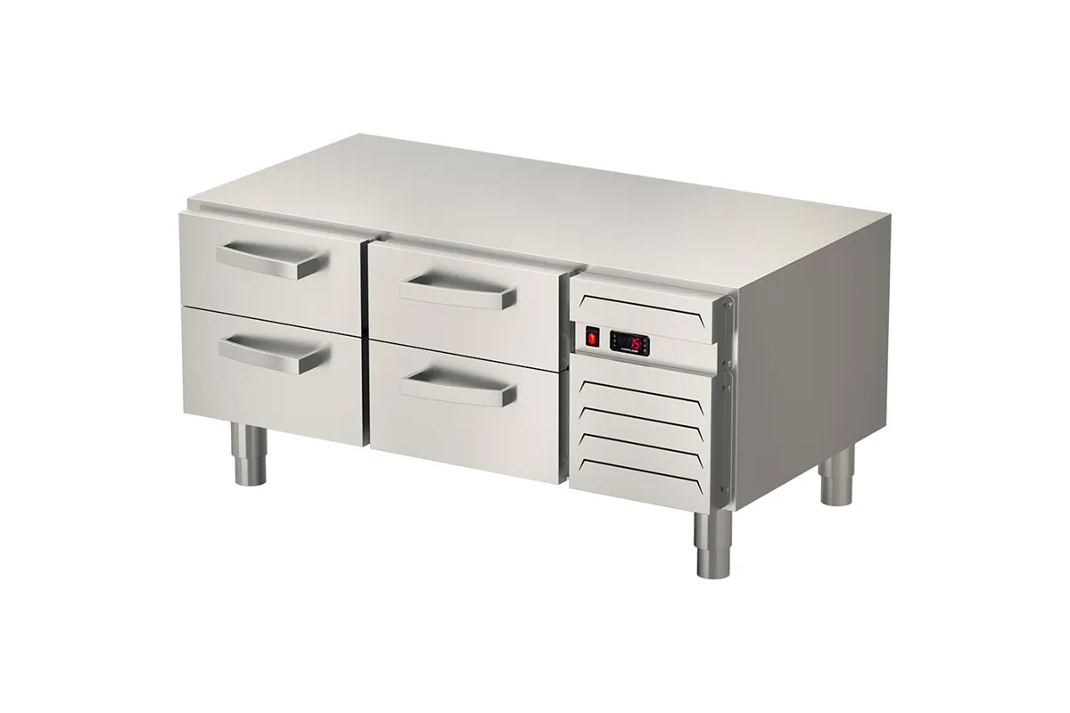 Podstawa chłodnicza, linia "700", 1200x690x580 mm, 4 szuflady GN 1/1, V 110 l Stalgast 887127