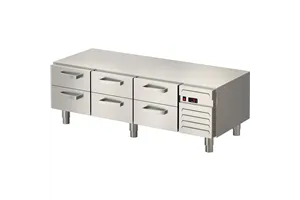 Podstawa chłodnicza, linia "700", 1600x690x580 mm, 6 szuflad GN 1/1, V 155 l Stalgast 887137