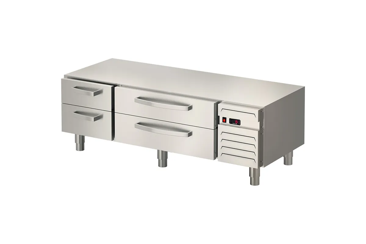 Podstawa chłodnicza, linia "700", 1600x690x580 mm, 2 szuflady GN 1/1, 2 szuflady GN 2/1, V 155 l Stalgast 887237