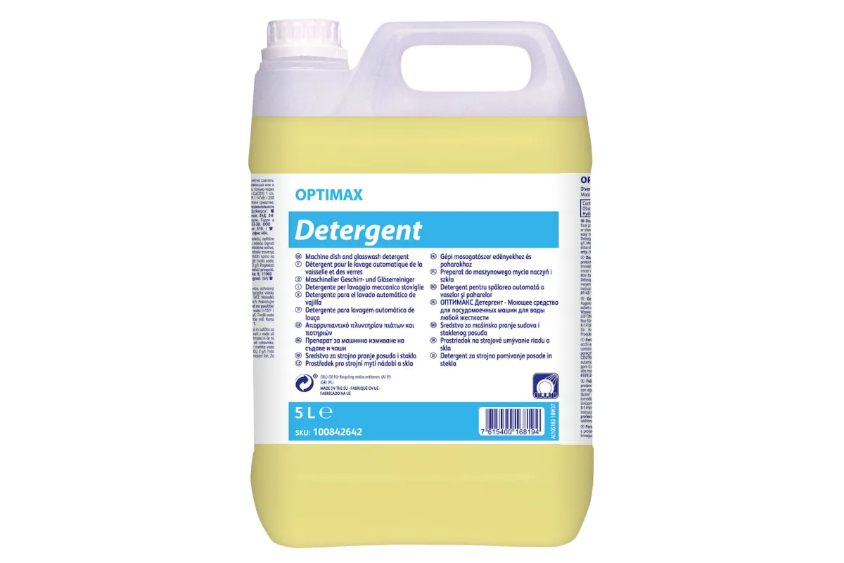 OPTIMAX DETERGENT 5L Detergent do maszynowego mycia naczyń i szkła Diversey W2955 100842642